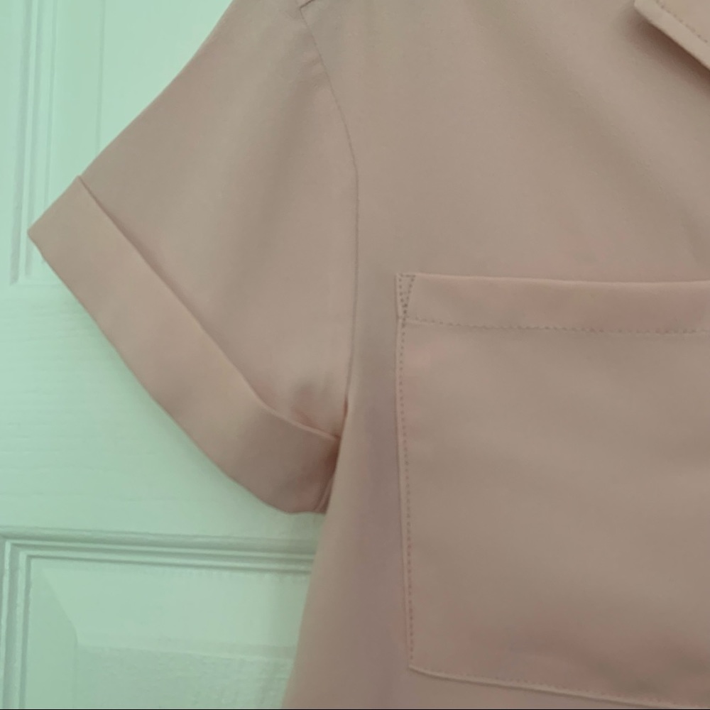 NWT Halston button down tie shirt - Picture 6 of 7